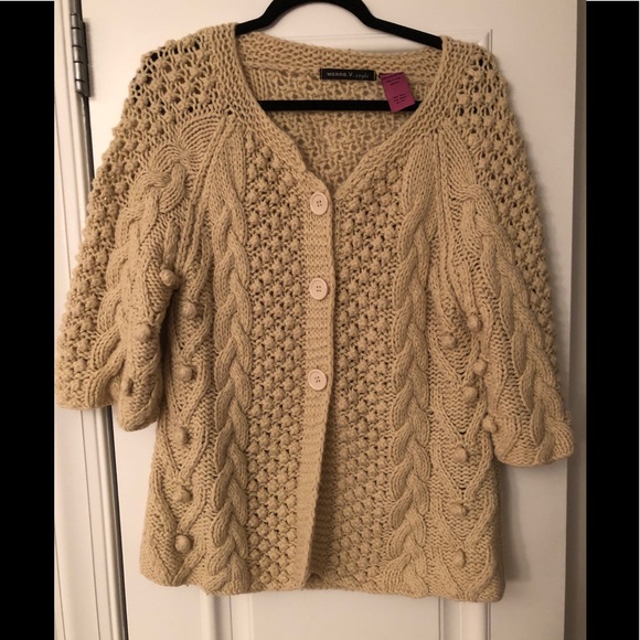wanna v style Sweaters - Pom Pom cardigan